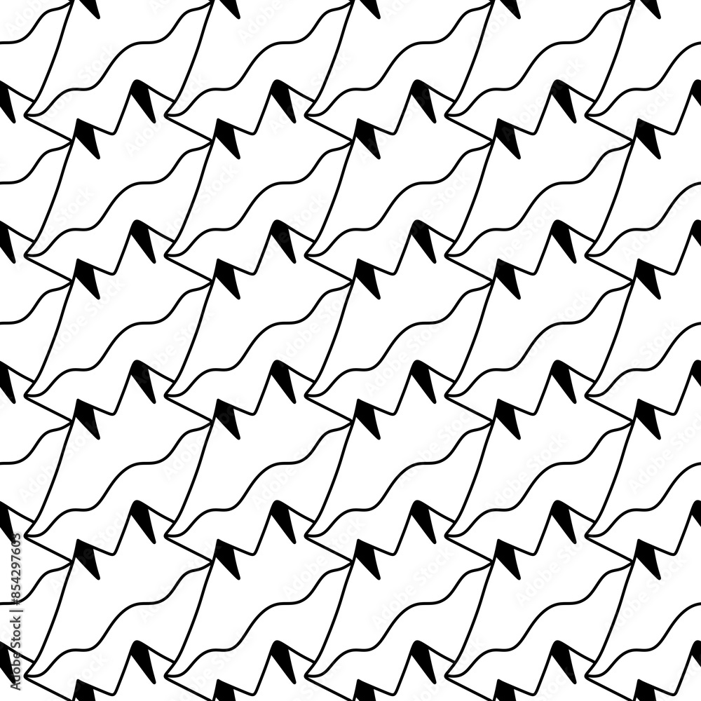 Naklejka premium seamless pattern with geometric shapes, illustration