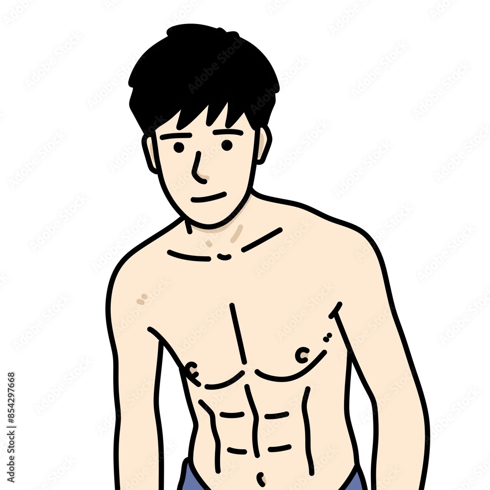 cute man cartoon on white background cute man cartoon on white background