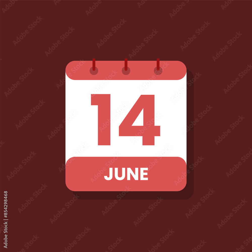 Calendar date month icon flat june vector Calendar date month icon flat june vector