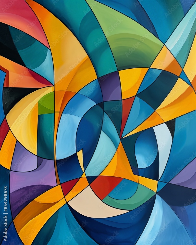 Abstract art painting with vibrant colors Abstract art painting with vibrant colors