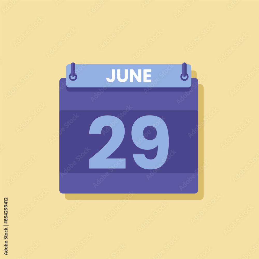 Calendar date month icon flat june vector Calendar date month icon flat june vector