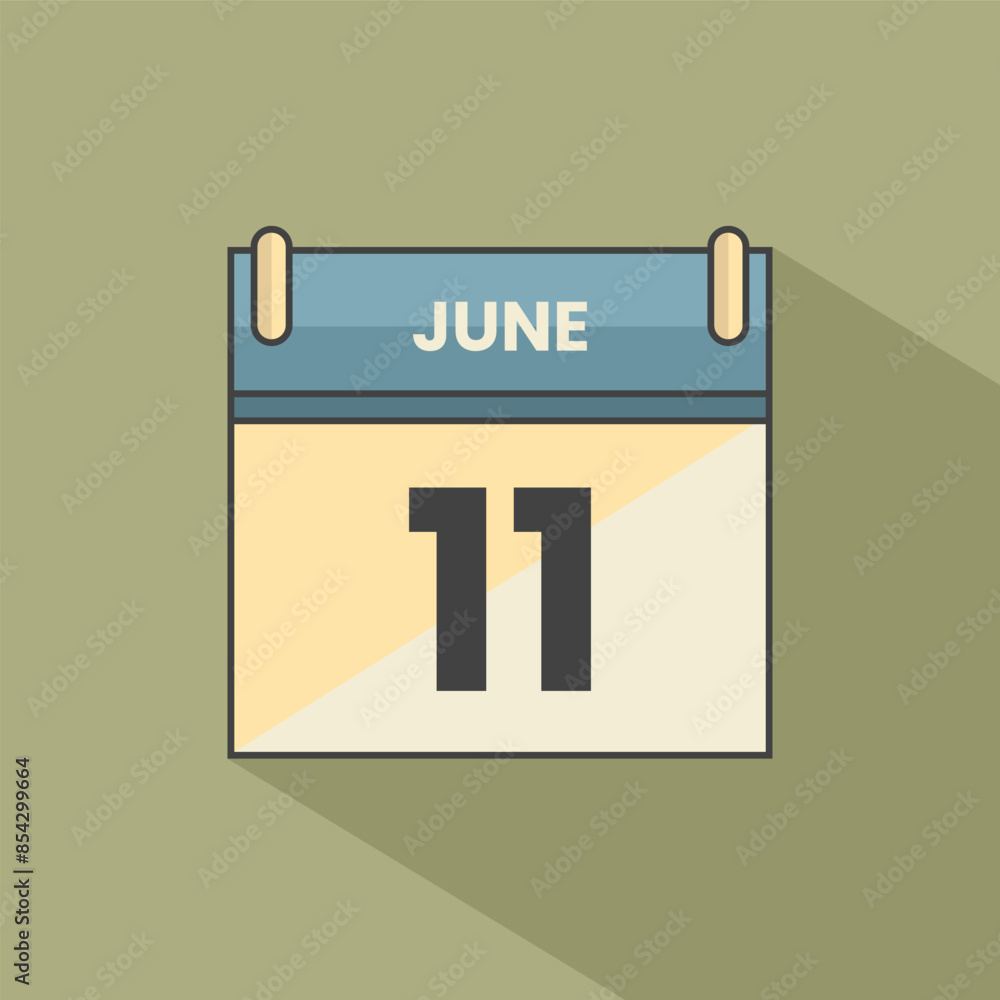 Calendar date month icon flat june vector Calendar date month icon flat june vector
