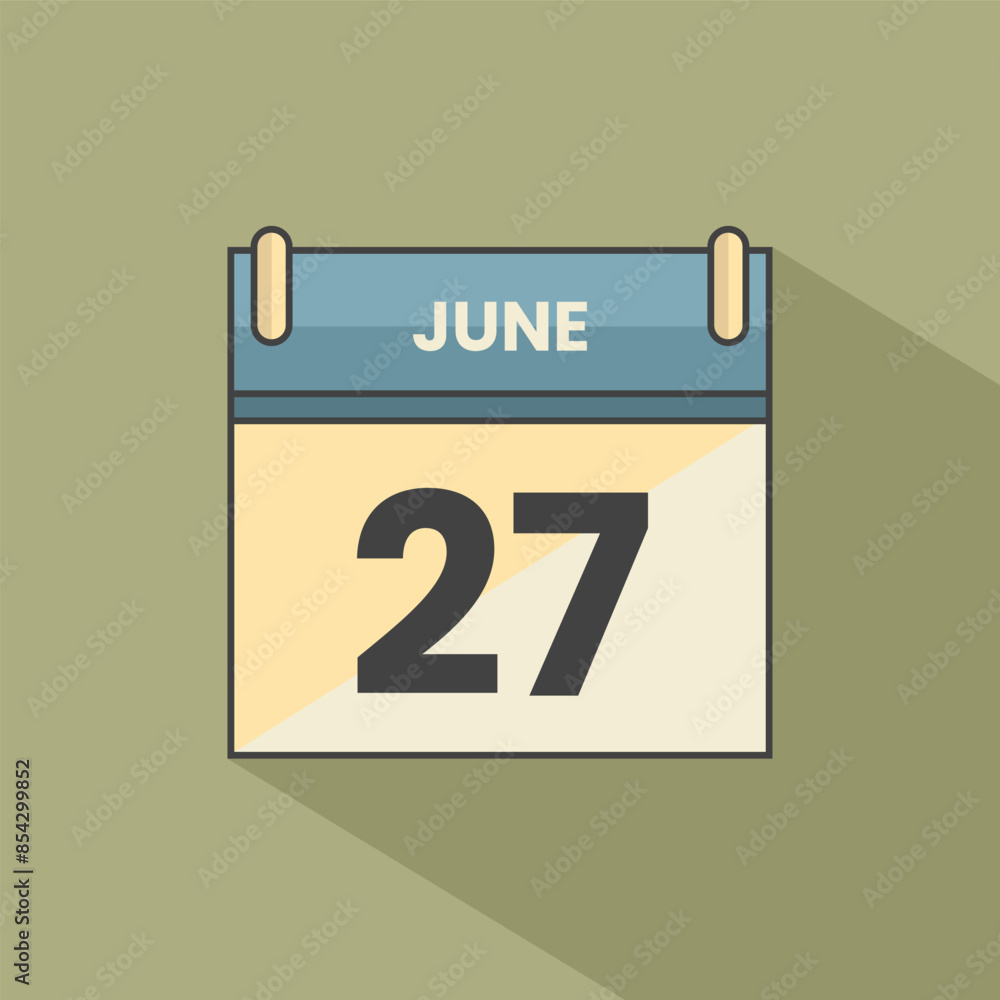 Calendar date month icon flat june vector Calendar date month icon flat june vector