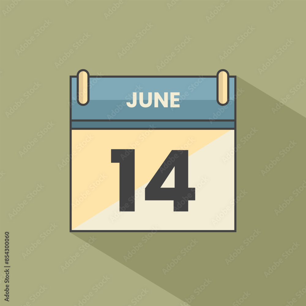 Calendar date month icon flat june vector Calendar date month icon flat june vector