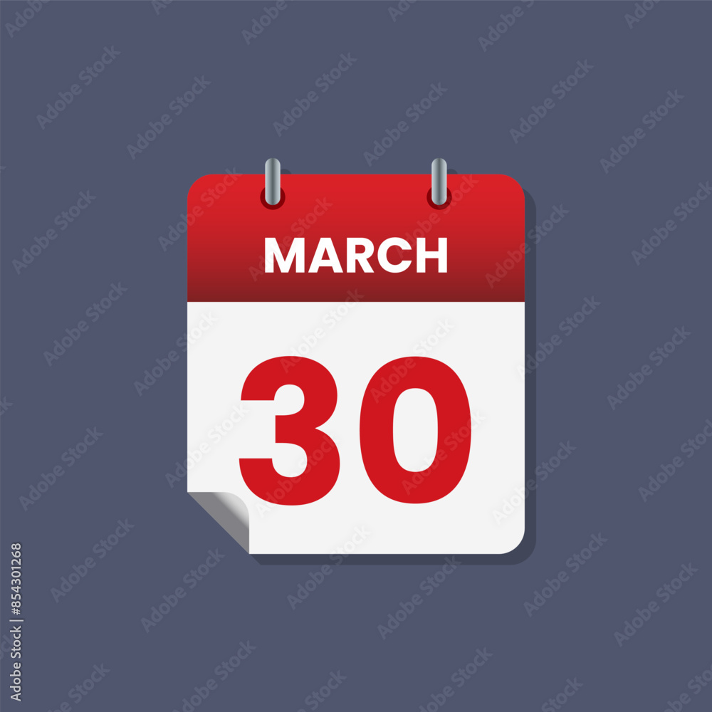 Calendar date month icon flat march vector Calendar date month icon flat march vector