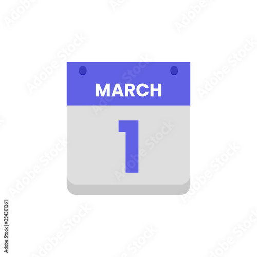 Calendar date month icon flat march vector