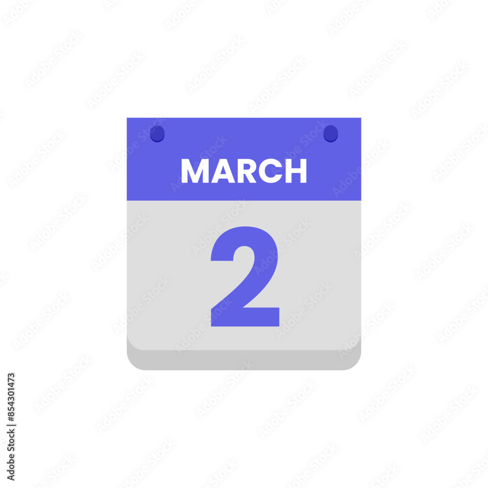 Calendar date month icon flat march vector Calendar date month icon flat march vector