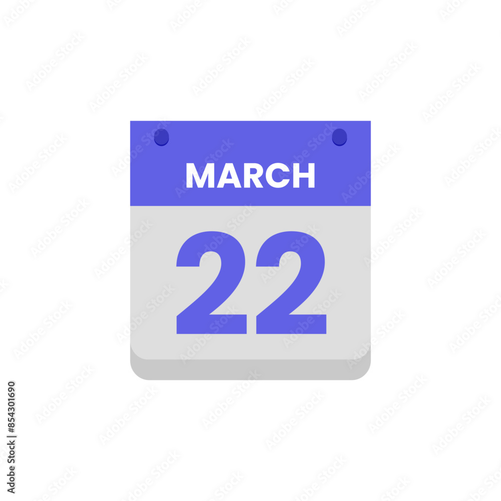 Calendar date month icon flat march vector Calendar date month icon flat march vector