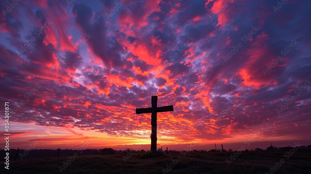 Cross amidst beautiful clouds, symbolizing faith and serenity. Perfect for themes of spirituality and divine inspiration. Cross amidst beautiful clouds, symbolizing faith and serenity. Perfect for themes of spirituality and divine inspiration.