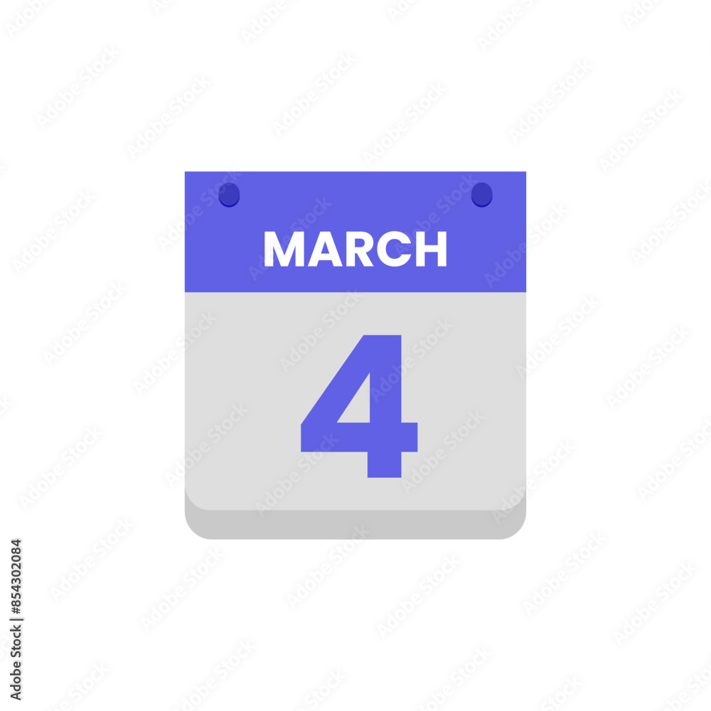 Calendar date month icon flat march vector Calendar date month icon flat march vector