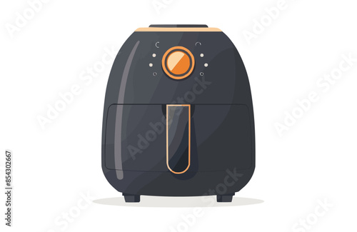 Colorful air fryer icon isolated on white background.