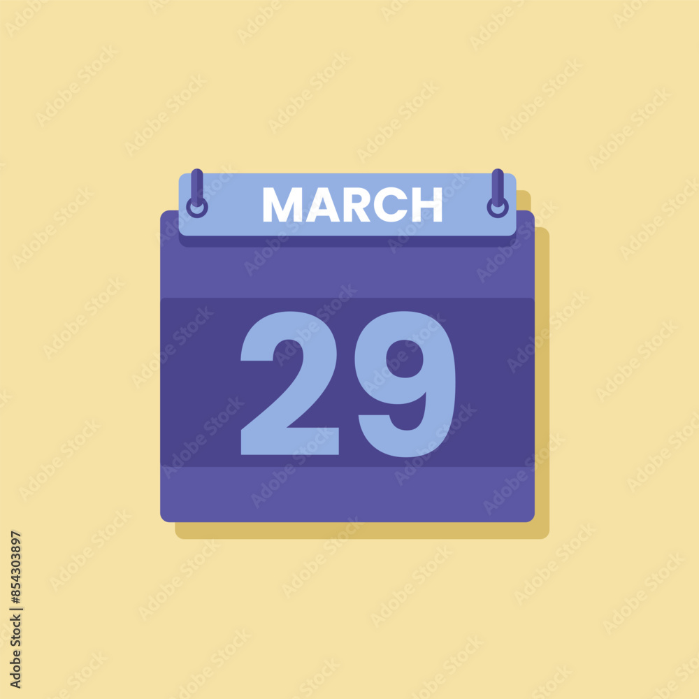 Calendar date month icon flat march vector Calendar date month icon flat march vector