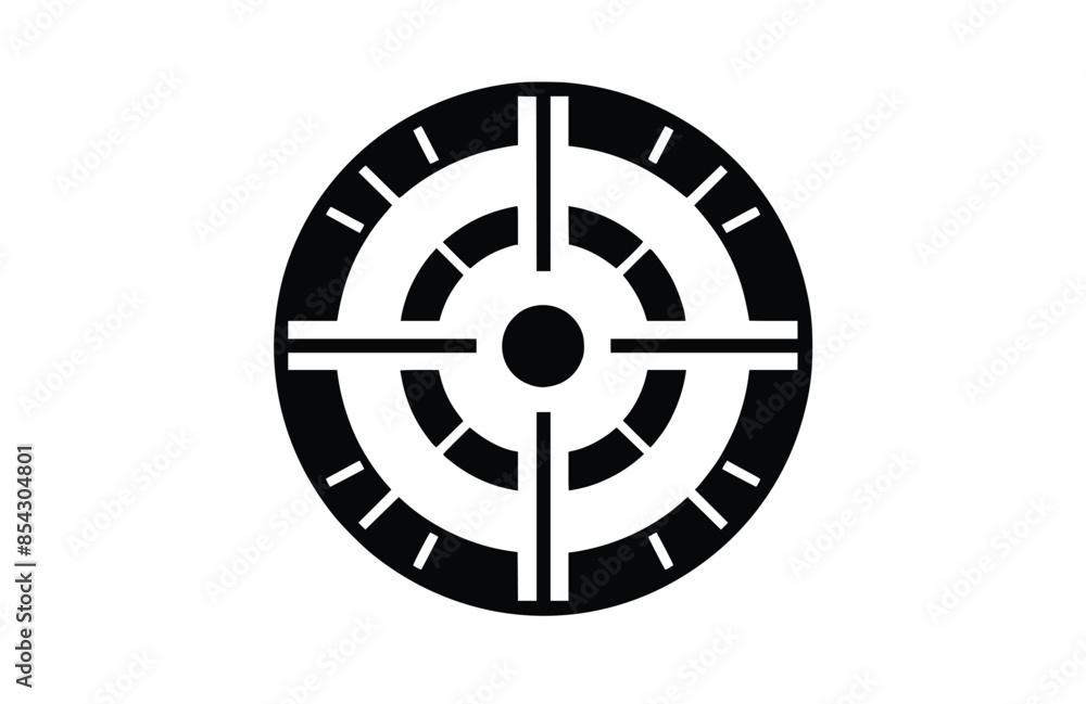 Black Crosshairs icon isolated on white background. Beautiful Crosshairs icon. Black Crosshairs icon isolated on white background. Beautiful Crosshairs icon.