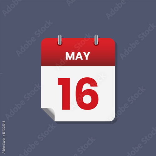 Calendar date month icon flat may vector