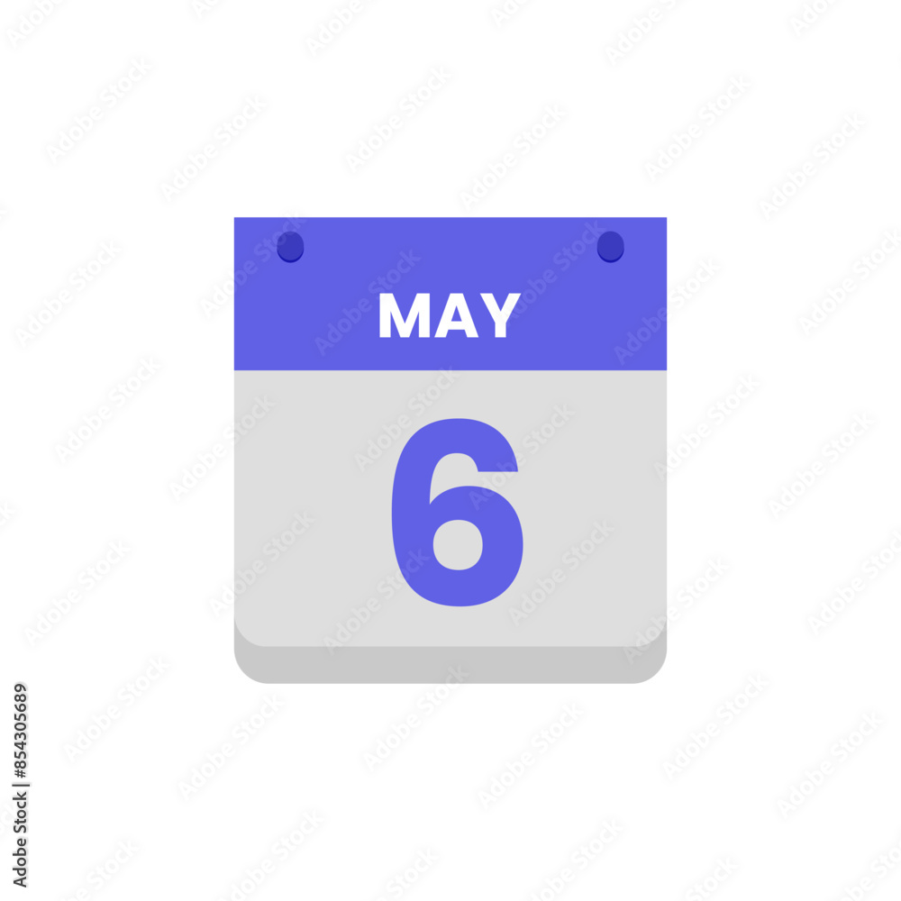 Calendar date month icon flat may vector Calendar date month icon flat may vector