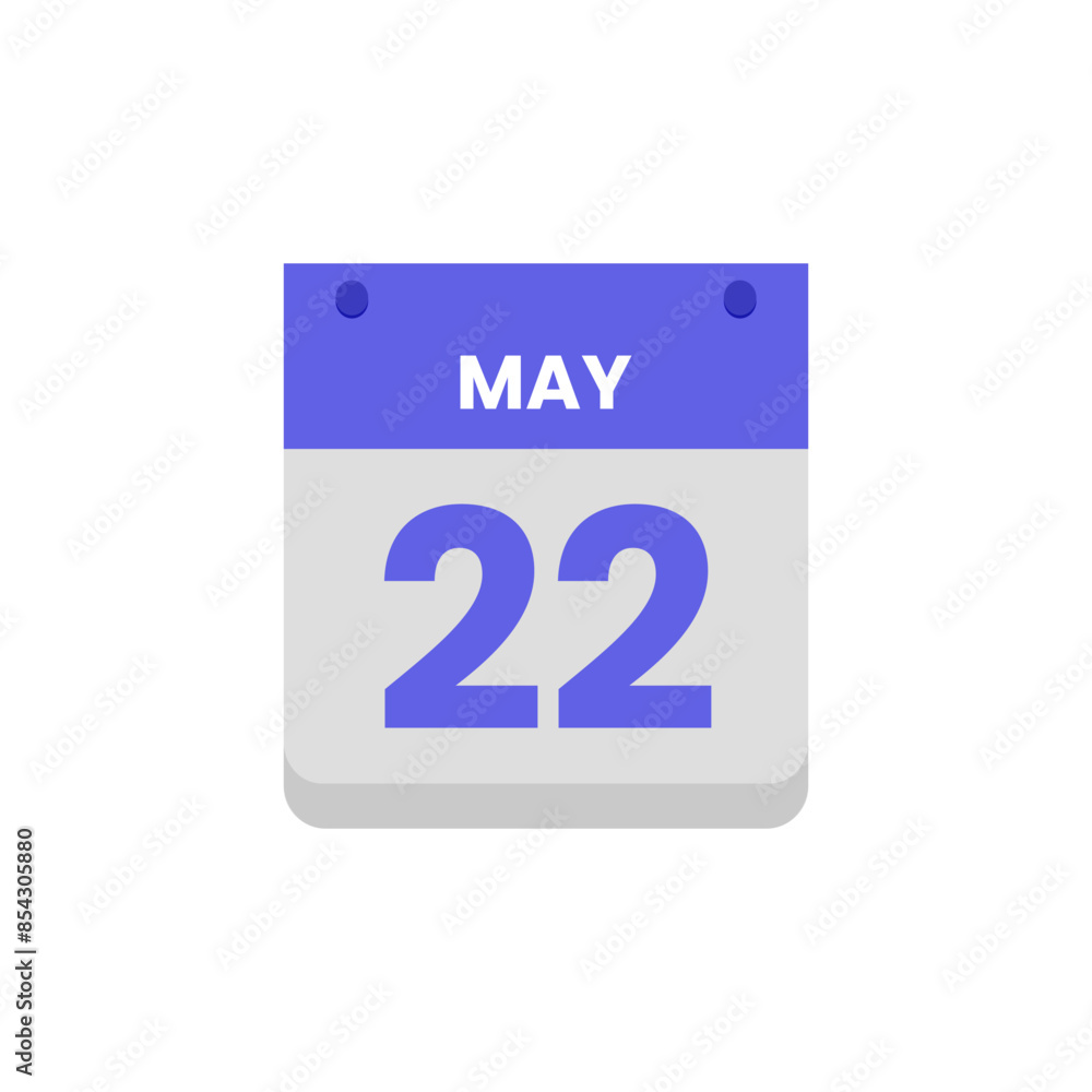 Calendar date month icon flat may vector Calendar date month icon flat may vector