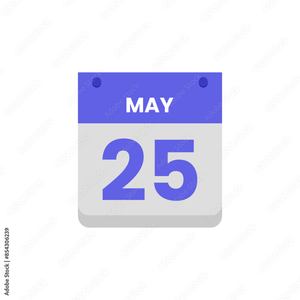Calendar date month icon flat may vector Calendar date month icon flat may vector