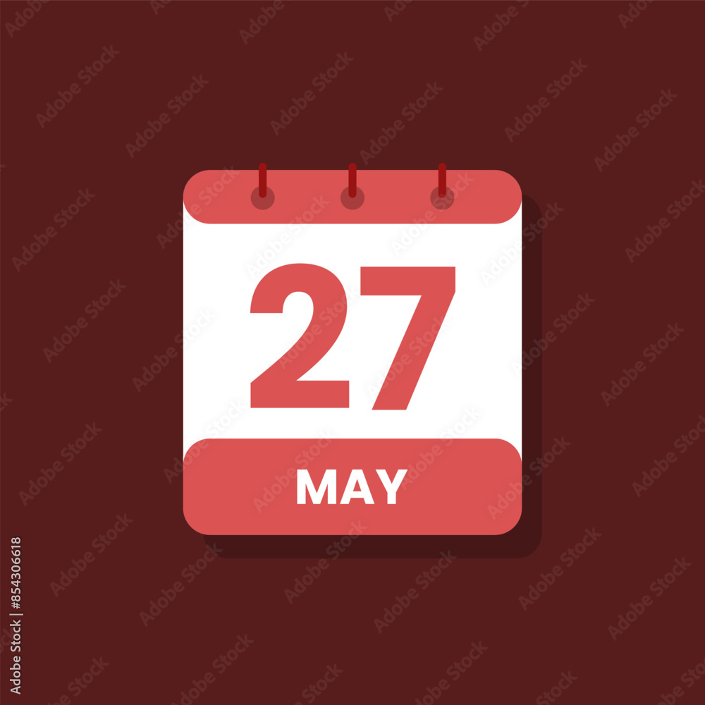 Calendar date month icon flat may vector Calendar date month icon flat may vector