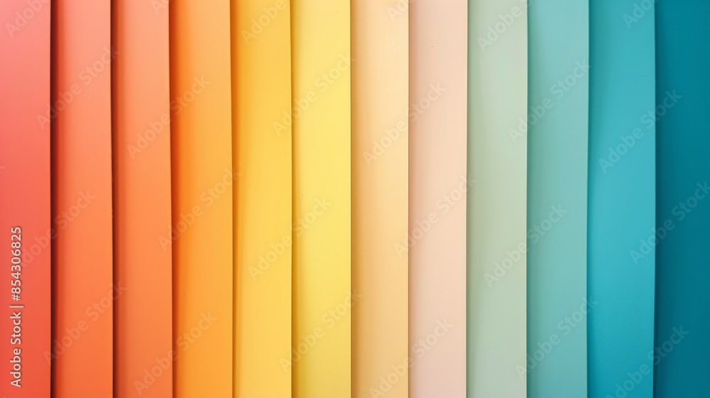 Close-up of gradient color palette transitioning smoothly Close-up of gradient color palette transitioning smoothly