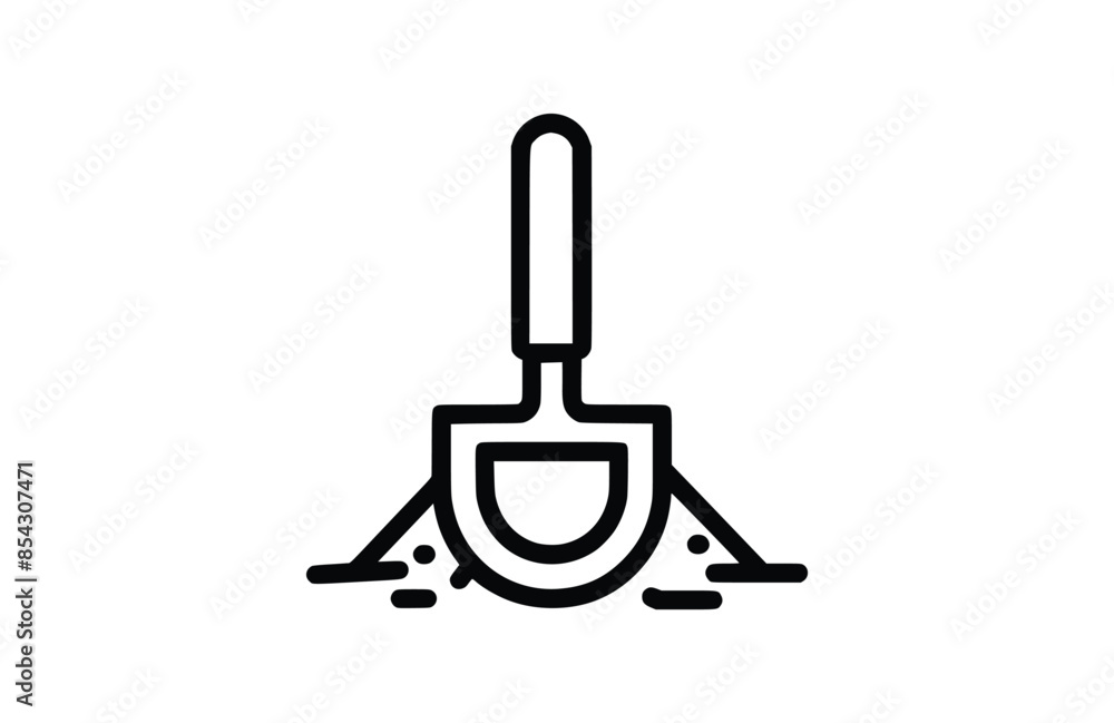 Black dig icon isolated on white background. Beautiful Dig icon. Black dig icon isolated on white background. Beautiful Dig icon.