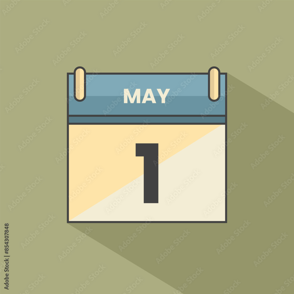 Calendar date month icon flat may vector Calendar date month icon flat may vector