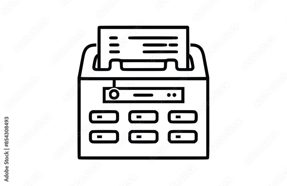 Black fax icon isolated on white background. Beautiful Fax icon. Black fax icon isolated on white background. Beautiful Fax icon.