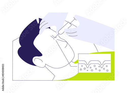 Injectable fillers abstract concept vector illustration.