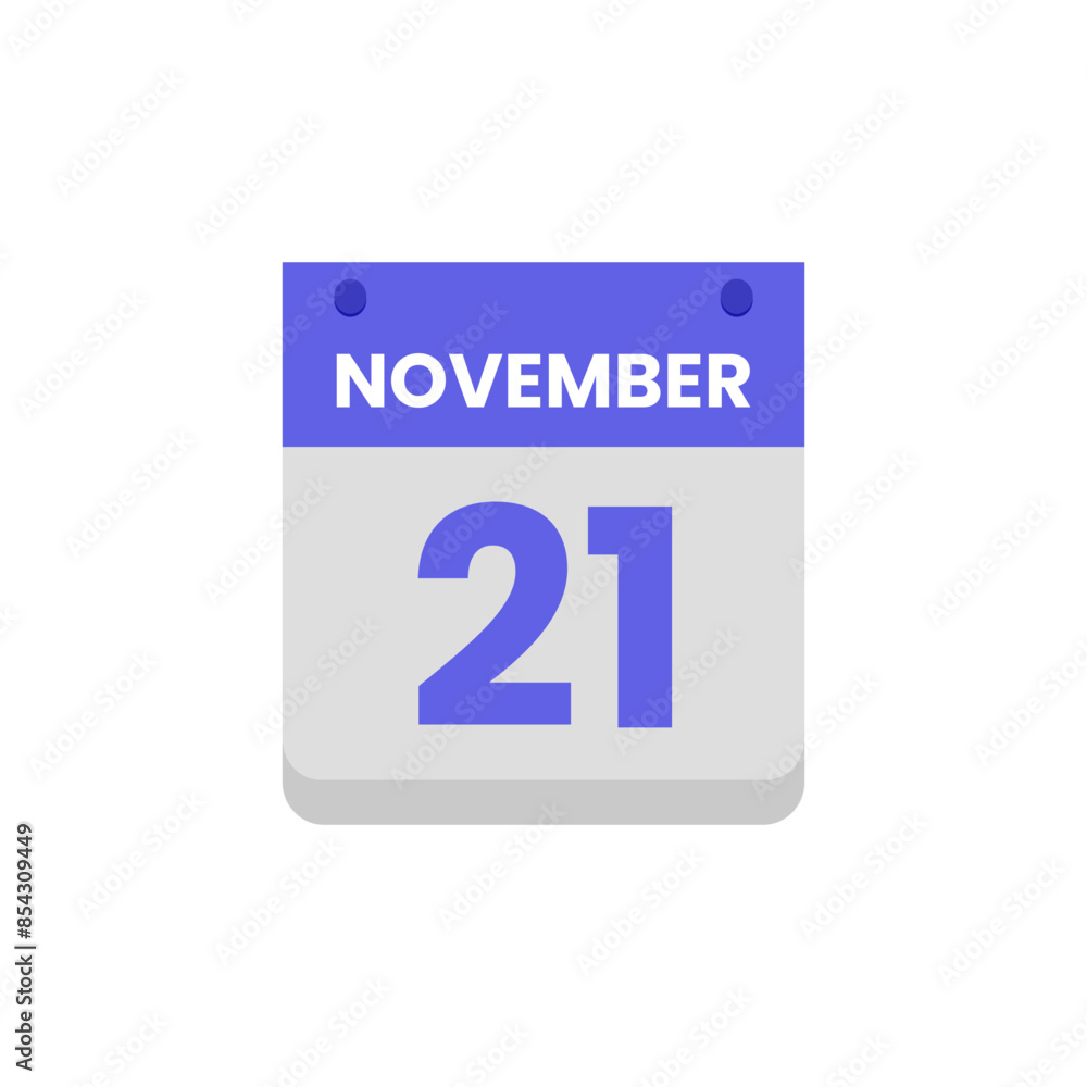 Calendar date month icon flat november vector Calendar date month icon flat november vector