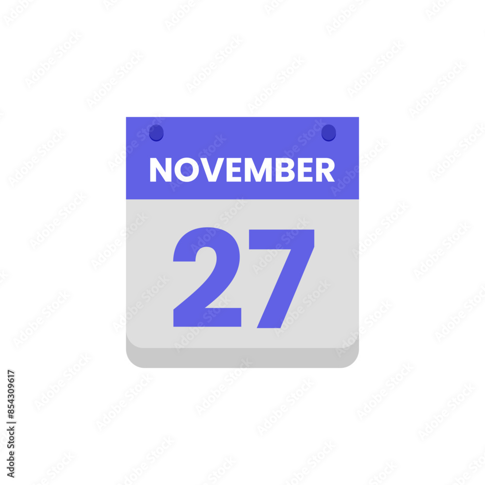 Calendar date month icon flat november vector Calendar date month icon flat november vector