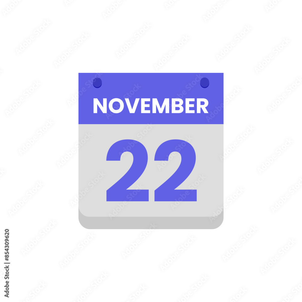 Calendar date month icon flat november vector Calendar date month icon flat november vector