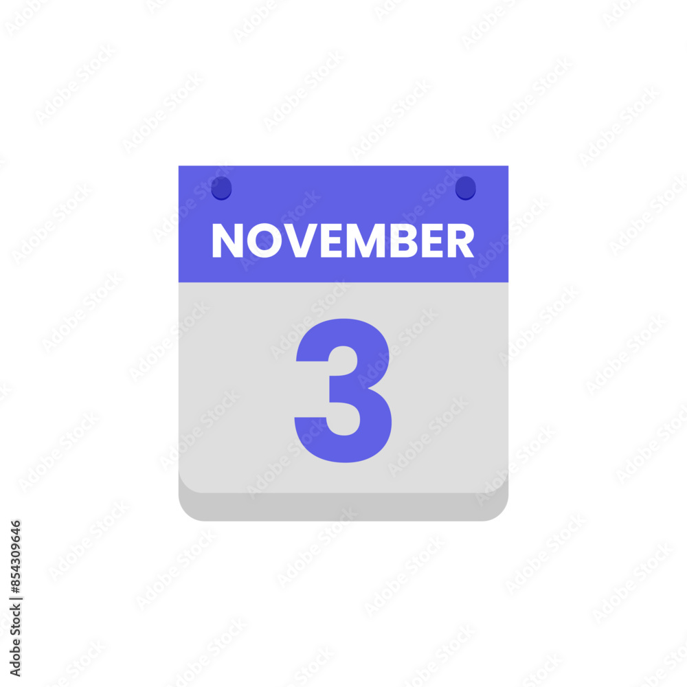 Calendar date month icon flat november vector Calendar date month icon flat november vector