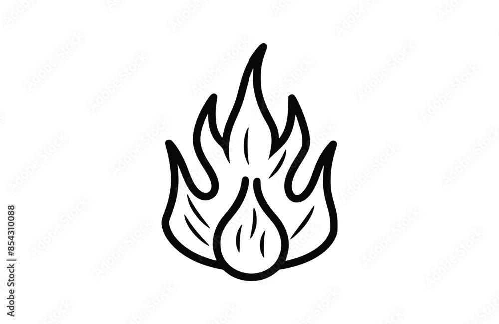 Black Fire icon isolated on white background. Beautiful Fire icon. Black Fire icon isolated on white background. Beautiful Fire icon.