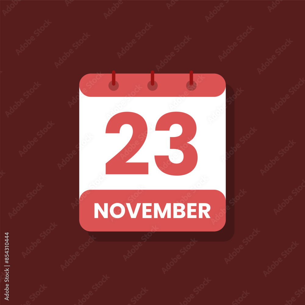 Calendar date month icon flat november vector Calendar date month icon flat november vector