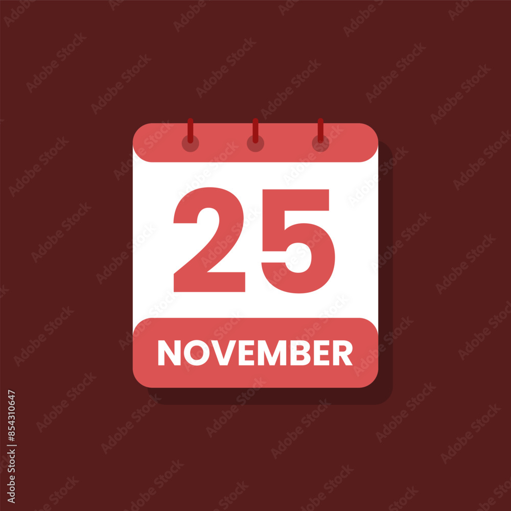 Calendar date month icon flat november vector Calendar date month icon flat november vector