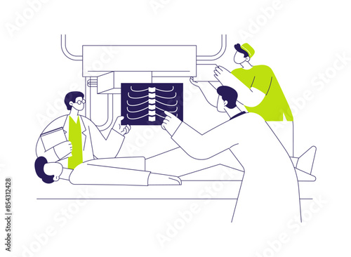 Diagnostic radiography abstract concept vector illustration.