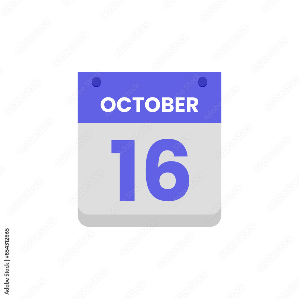 Calendar date month icon flat october vector