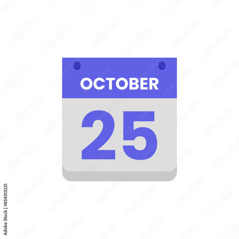 Calendar date month icon flat october vector Calendar date month icon flat october vector