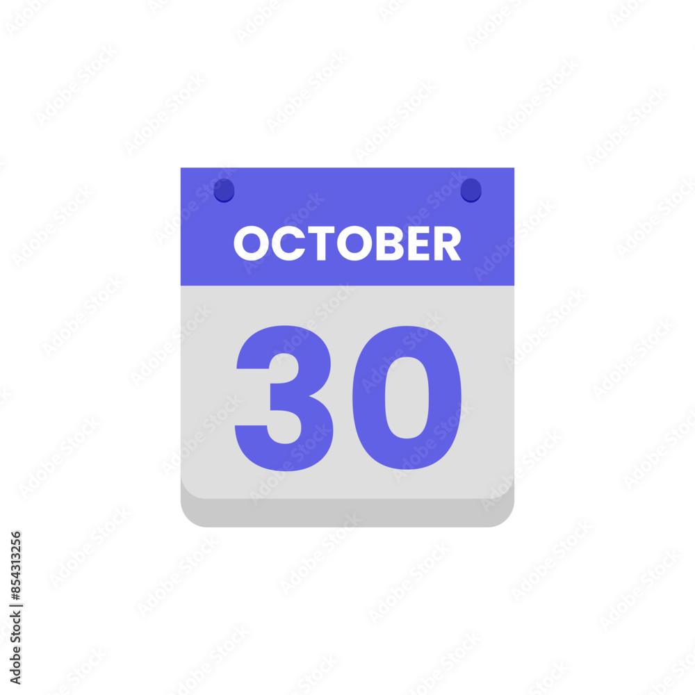 Calendar date month icon flat october vector Calendar date month icon flat october vector