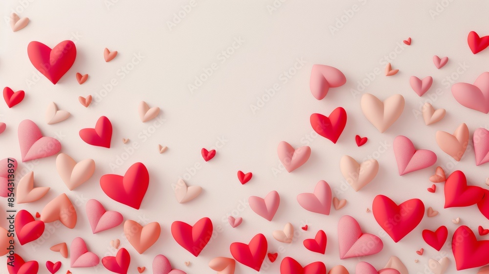 Beautiful background template of artistic 3D vector illustration of heart Beautiful background template of artistic 3D vector illustration of heart