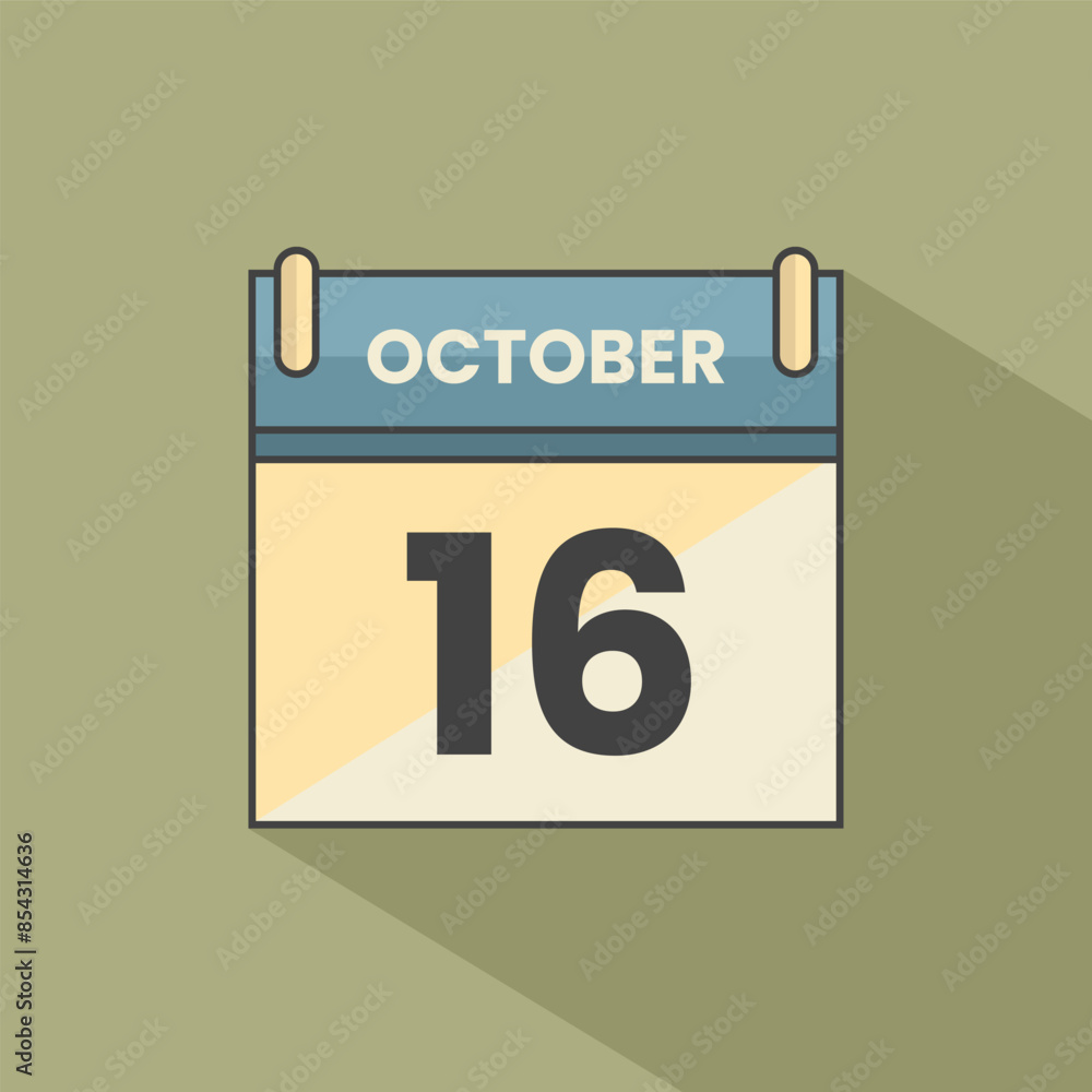 Calendar date month icon flat october vector Calendar date month icon flat october vector
