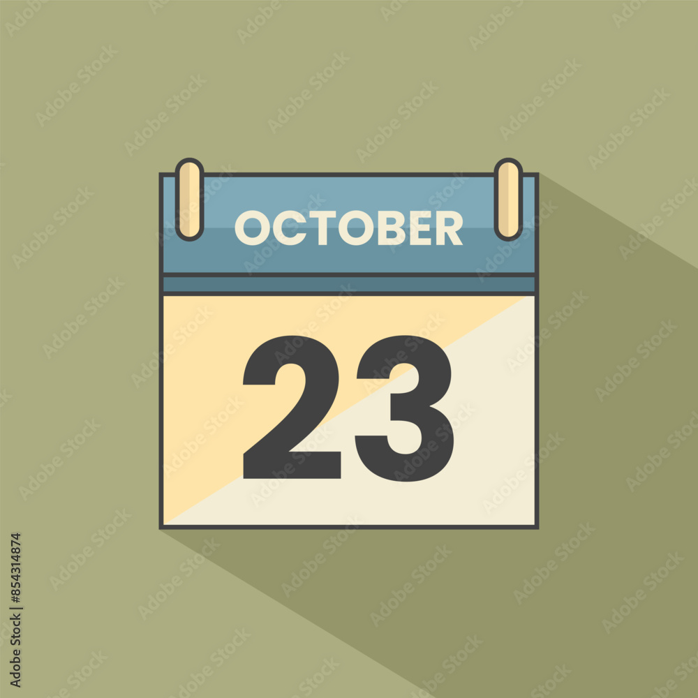 Calendar date month icon flat october vector Calendar date month icon flat october vector