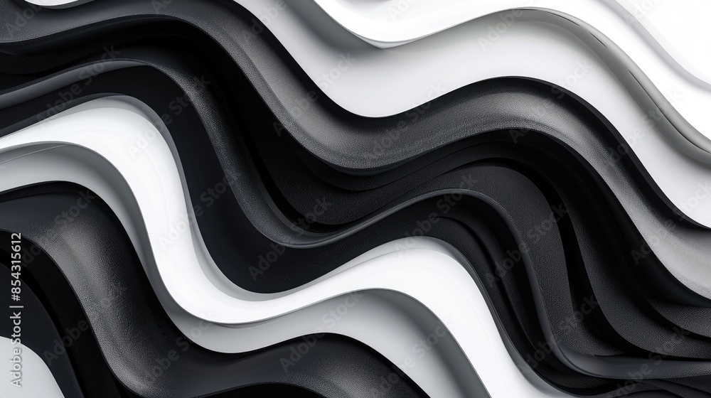 Tech minimal background with black and white wave patterns Tech minimal background with black and white wave patterns