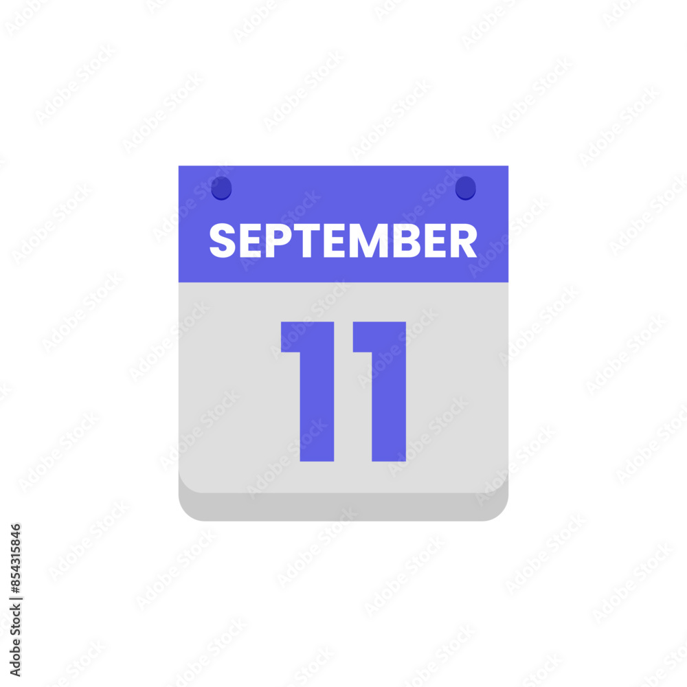 Calendar date month icon flat september vector Calendar date month icon flat september vector