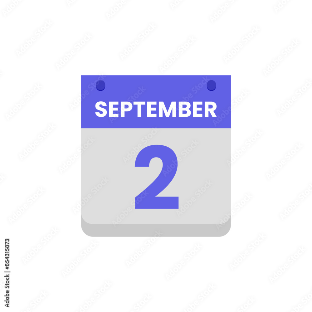 Calendar date month icon flat september vector