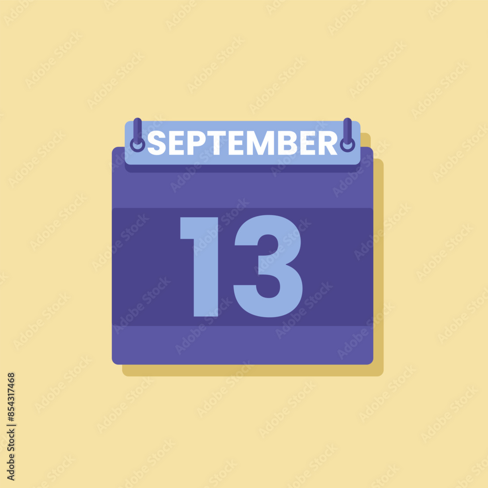 Calendar date month icon flat september vector Calendar date month icon flat september vector
