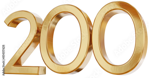 200 two hundred, symbol gol...