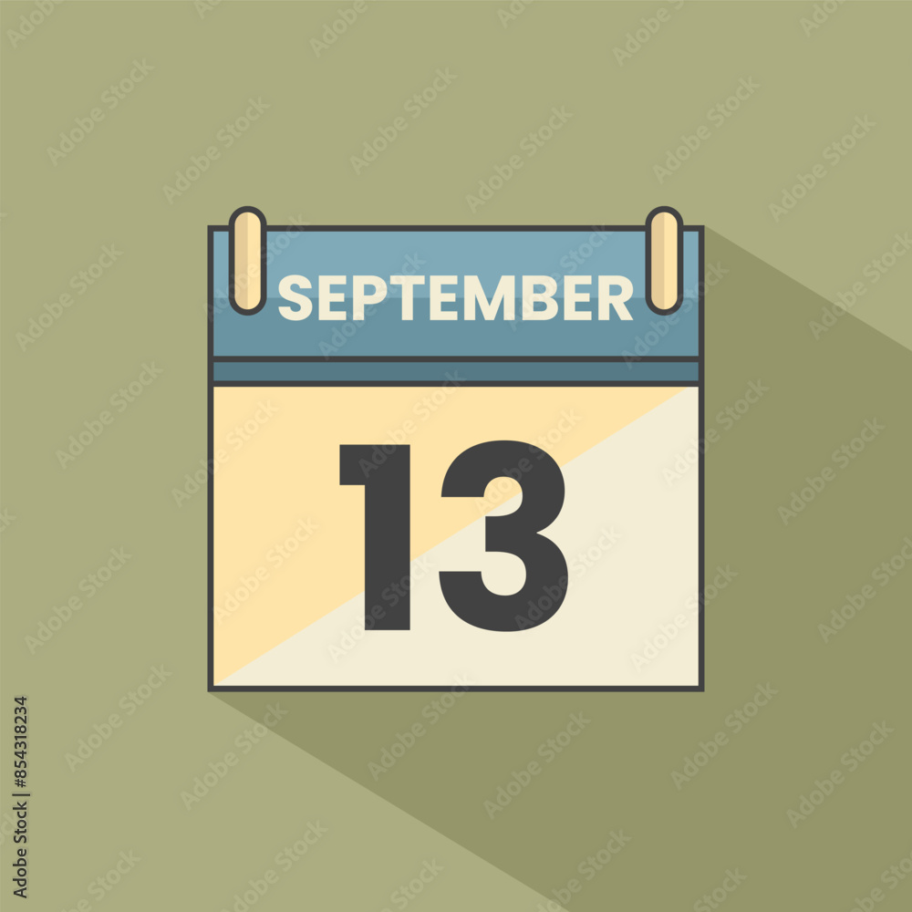 Calendar date month icon flat september vector Calendar date month icon flat september vector