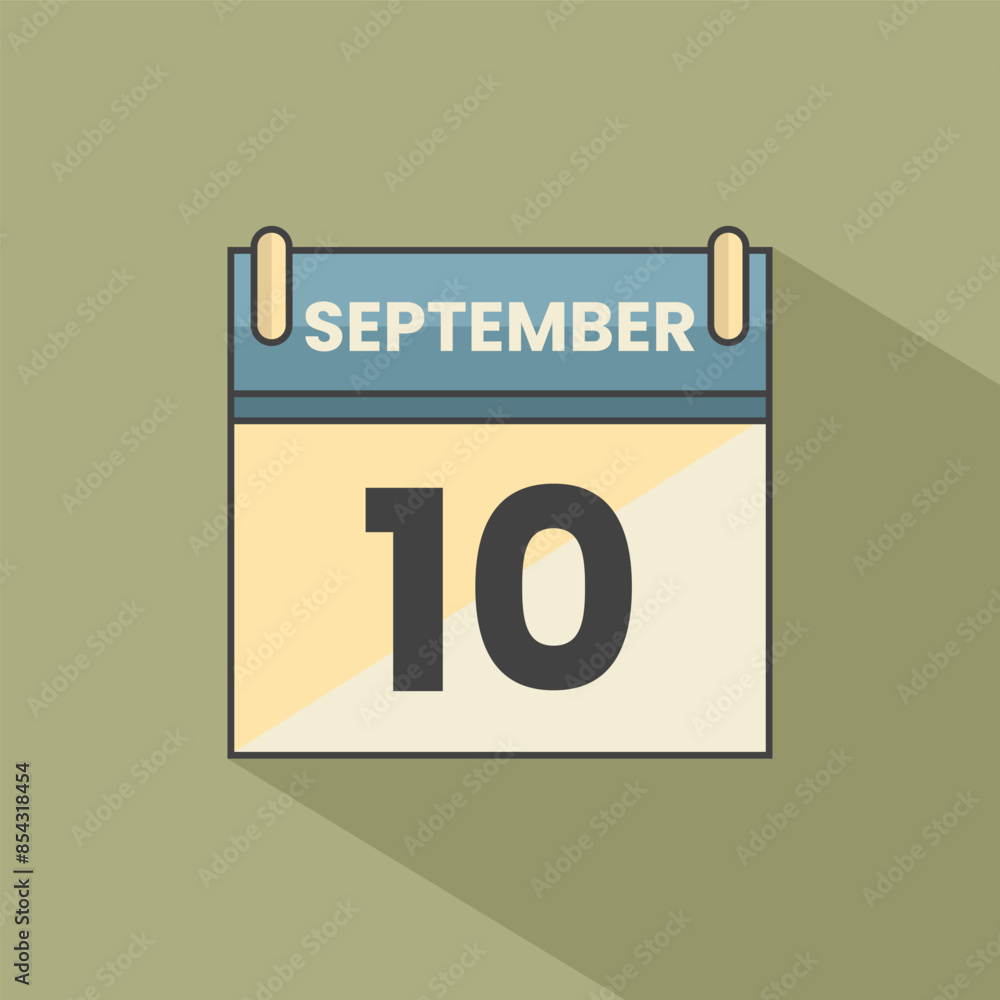 Calendar date month icon flat september vector Calendar date month icon flat september vector