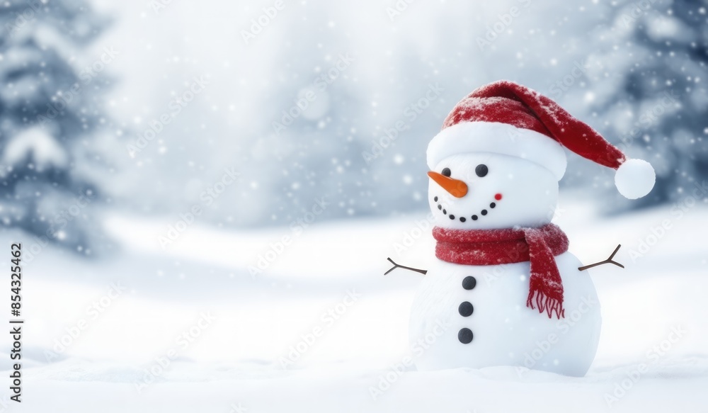 snowman on the snow background snowman on the snow background