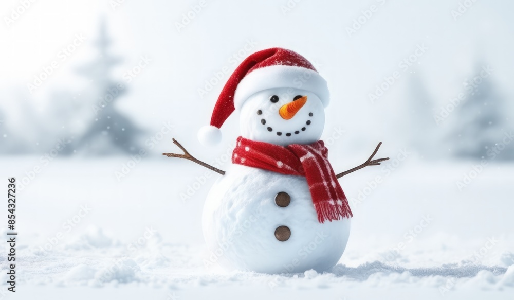 snowman with red hat and scarf background snow snowman with red hat and scarf background snow